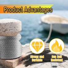 Robbor Solid Braid MFP Anchor Rope with Stainless Steel Thimble & Shackle 3/8 Inch 100FT