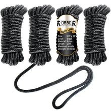1/2" x 20' Double Braided Nylon Boat Dock Lines Pre-Spliced with a 12" Loop