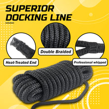 1/2" x 20' Double Braided Nylon Boat Dock Lines Pre-Spliced with a 12" Loop