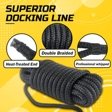 5/8" x 20' Double Braided Nylon Boat Dock Lines Pre-Spliced with a 15" Loop
