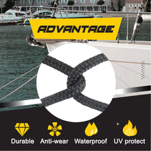 5/8" x 20' Double Braided Nylon Boat Dock Lines Pre-Spliced with a 15" Loop