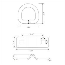 Robbor D Rings Tie Down Anchors 3/8”