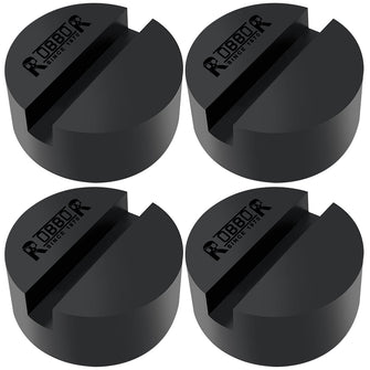 Robbor Rubber Jack Pads 3-Ton Capacity with Dia 2.9 inch and 0.4 inch Slotted