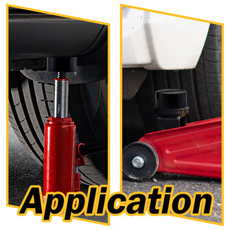 Robbor Rubber Jack Pads 3-Ton Capacity with Dia 2.9 inch and 0.4 inch Slotted