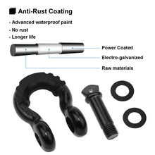 Robbor Shackles 3/4"D Ring Shackle 57,000Ibs BS with 7/8" Screw Pin and Shackle Isolator & Washers