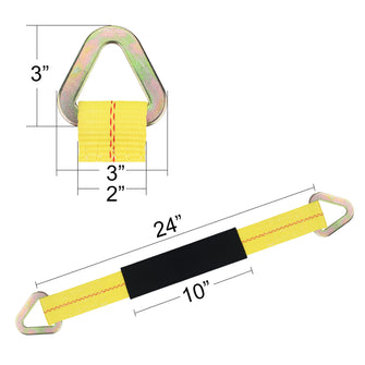 Robbor Axle Strap with D-Rings and Protective Sleeve 3,333 lb.Working Load-4PK