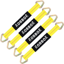 Robbor Axle Strap with D-Rings and Protective Sleeve 3,333 lb.Working Load-4PK