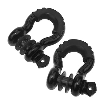Robbor Shackles 3/4"D Ring Shackle 57,000Ibs BS with 7/8" Screw Pin and Shackle Isolator & Washers