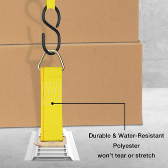 Robbor E-Track Rope Ring Tie Down Strap 2" x 6"