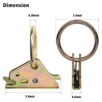 Robbor E-Track Spring E-Fitting w/ O-Ring