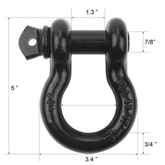Robbor Duty Heavy Shackles 3/4 in. D-ring Shackle